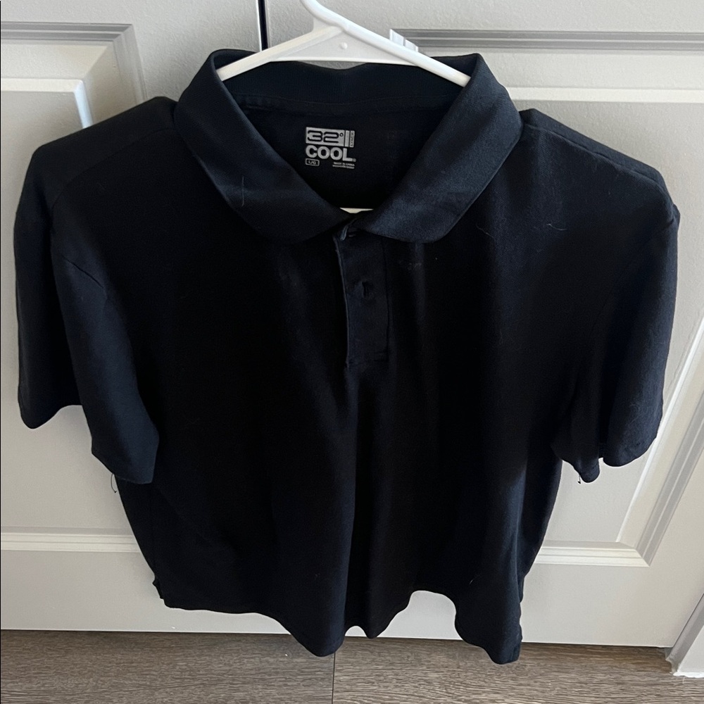 32 Degrees Classic Black Polo Shirt